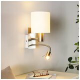 Eglo Pasteri zidna/2, e27, led 3,5w, nikl-mat/bela | Eponuda.com
