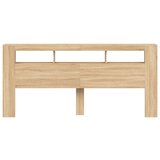  LED uzglavlje boja hrasta sonome 220x18,5x103,5 cm | shoptok.hr
