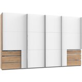 MID.YOU omara z drsnimi vrati, bela, barve hrasta | Shoptok.si
