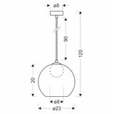  Visilica na sajli BRIN 1xG9/15W/230V zadimljeno crna | Eponuda.com