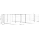 Vanjski kavez za pse od pocinčanog čelika 16,94 m² | shoptok.hr