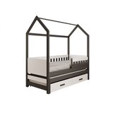 ADRK Otroka postelja Hika Jaspis z vzmetnico 87 cm - GRAFIT-BELA | Shoptok.si