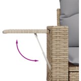  Set od 8 komada vrtnih sofa s jastučićima Bež poli ratan akacija | shoptok.hr