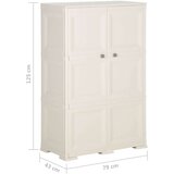 vidaXL Plastični ormarić 79 x 43 x 125 cm drveni dizajn krem | shoptok.hr
