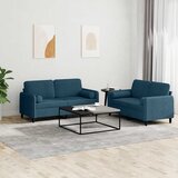 2-dijelni set sofa s jastucima plavi baršunasti | shoptok.hr