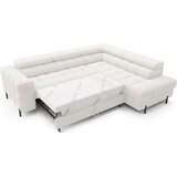 MID.YOU KOTNA SEDEŽNA GARNITURA, plišast material bela | Shoptok.si