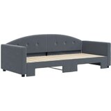 vidaXL Izvlečna dnevna postelja temno siva 90x200 cm žamet | Shoptok.si
