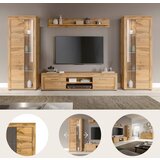 MID.YOU Dnevni Regal Jam, Barva Hrasta, 4-Delni | Shoptok.si