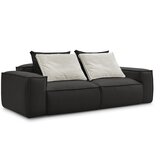 Bobochic Paris Crna sofa od imitacije kože 260 cm Boheme – | shoptok.hr