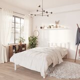 vidaXL Posteljni okvir bel iz trdne borovine 75x190 cm UK Small Single Cene