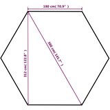  Vrtni šator/paviljon sa zavjesama šesterokutni 360 x 265 cm | shoptok.hr