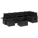Maison Chic Seti vrtnega pohištva - Vrtna garnitura - Vrtni pohištvo set 8-delna z blazinami črn poli ratan, (21800248) | Shoptok.si