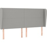 Maison Chic Vzglavna omarica - Nočna omarica - Posteljna omarica z ušesi svetlo sivo 163x23x118/128 cm blago, (21710036) | Shoptok.si