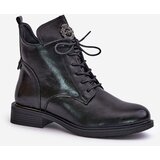 EVENTO Insulated ankle boots with a flat heel with black Leonise decoration | Eponuda.ba