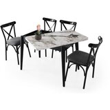 Hanah home Razvlačivi trpezarijski sto Dolunay-1281, 100-120 cm, Bijeli | Eponuda.ba