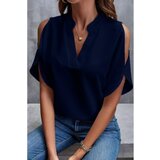 Fenzy Elegantna Široka Bluza S V-Izrezom, Tamnoplava Cijene