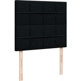 vidaXL Otomanski posteljni okvir z vzmetnico črn 120x200 cm blago | Shoptok.si