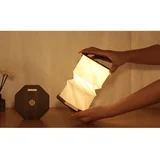 Rjava LED namizna svetilka (višina 18 cm) Twist Hexagon –