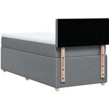 vidaXL Box spring postelja z vzmetnico svetlo siva 80x200 cm blago, (21307396) | Shoptok.si