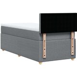 vidaXL Okvir kreveta s oprugama i madrac svjetlosivi 80x200cm tkanina | shoptok.hr