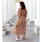 Gemre Orange floral midi dress Zetticci | Shoptok.si