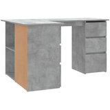  Kutni radni stol boja betona 145x100x76 cm konstruirano drvo | Eponuda.com