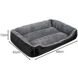  Purlov Krevet za Pse L – Perivi Ležaj za Pse i Mačke 65 × 50 cm Sivo-Crni | shoptok.hr
