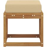  Vanjska stolica klupa s jastukom Prirodna 43 x 43 x 37 cm - Prirodno i bež 40 cm Otvoreno područje nogu | shoptok.hr