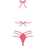 Obsessive Giftella - komplet erotičnega perila s pentljo (rdeč) | Shoptok.si