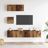  4-dijelni zidni set TV ormarić konstruirano drvo | shoptok.hr