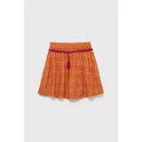 Sisley Dječja suknja boja: narančasta, mini, širi se prema dolje