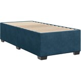 Box spring krevet s madracem plavi 90x190 cm baršunasti | shoptok.hr