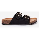 Boto Women's sandals on cork platform with golden buckles black Lisavionea | ePonuda.com