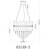 Globo 63149-3 - visilica na sajli eleos, 3x E27/40W/230V, prečnik 40 cm | Eponuda.com