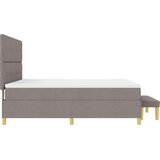  s opruga kutije Sivo-smeđa 200 x 180 cm tkanina | shoptok.hr
