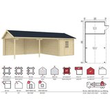 Male kuće GARAŽA RAUMA 595 × 530 cm sa šindrom | shoptok.hr