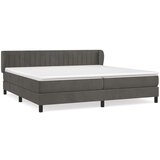 Box spring postelja z vzmetnico temno siva 200x200 cm žamet, (20725181) | Shoptok.si