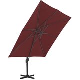  Konzolni suncobran s aluminijskom šipkom bordo 400 x 300 cm | shoptok.hr