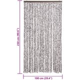  Zastor protiv muha smeđa i bež 100 x 230 cm od šenila | Eponuda.com