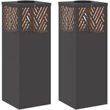  Solarna LED svjetlost za stazu 2 pcs Crna Hladno valjana čelika | shoptok.hr