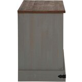 vidaXL TV omarica HALDEN z drsnimi vrati sive 110x40x60 cm masivni les | Shoptok.si