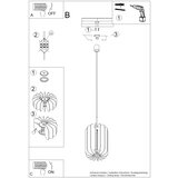 Sollux Lighting Obesna svetilka MULA 27 bež, (5000093939) | Shoptok.si