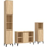  3-dijelni set kupaonskog namještaja boja hrasta sonome drveni | shoptok.hr