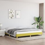 vidaXL Posteljni okvir zelena 200x200 cm blago Cene