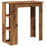  barska miza s polico iz starega lesa 102x50x103,5 cm | Shoptok.si