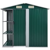 vidaXL Vrtna kućica sa stalkom zelena 205 x 130 x 183 cm željezna | shoptok.hr