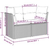  8-dijelni set vrtnih sofa od poliratana s jastucima sivi | shoptok.hr