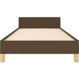  Okvir za krevet s uzglavljem tamnosmeđi 90x190 cm od tkanine | shoptok.hr