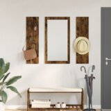 vidaXL Vješalica za kapute na zidu Dimljeni hrast 96 x 1.5 x 90 cm | shoptok.hr