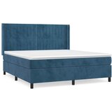 Maison Chic Box spring postelja - Vzmetna postelja z vzmetnico temno modra 180x200 cm žamet SL14997, (21905812) | Shoptok.si